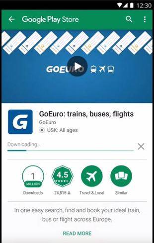 GoEuro, una de las primeras Android Instant Apps de Google