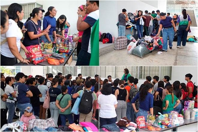 Universidad Veracruzana habilita centros de acopio para damnificados