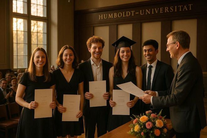 Celebración del Deutschlandstipendium en la HU con 99 estudiantes premiados