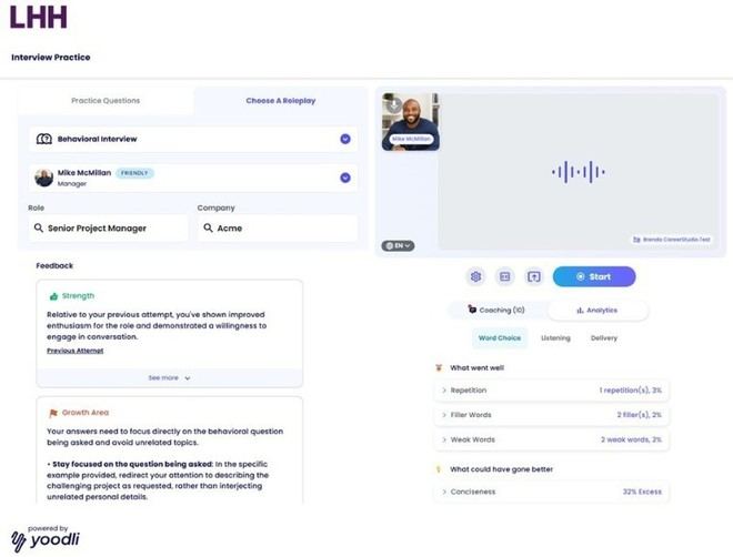 LHH presenta su nuevo Centro de Entrevistas con tecnología de IA para candidatos