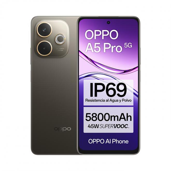 OPPO lanza en España los nuevos A5 Pro 5G y A5 Pro 4G con resistencia al agua y certificación militar