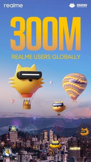 realme supera los 300 millones de usuarios en su séptimo aniversario