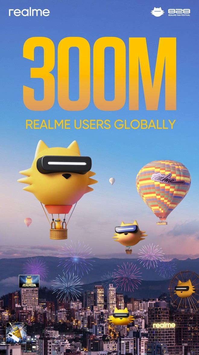 realme supera los 300 millones de usuarios en su séptimo aniversario
