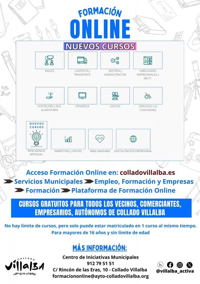Collado Villalba registra más de 1.000 matrículas en su formación online en 2025