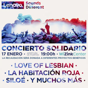 El 17 de enero llega el concierto solidario “Lenovo Sounds Different”, al WiZink Center de Madrid