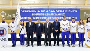 Rector de la UANL abanderó a deportistas para campeonatos ANUIES 2026