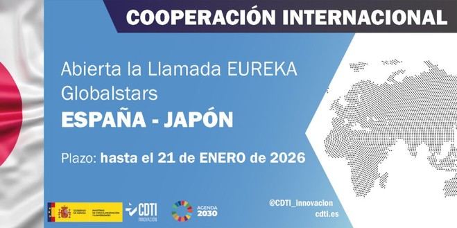 Convocatoria Eureka Globalstars con Japón para proyectos de I+D
