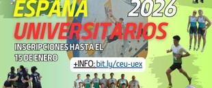 Abierto el plazo de inscripción para los Campeonatos Universitarios 2026