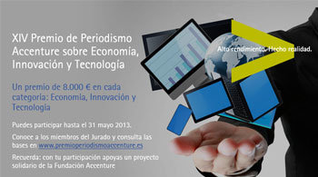Recordatorio: XIV Edición del Premio de Periodismo Accenture sobre Economía, Innovación y Tecnología