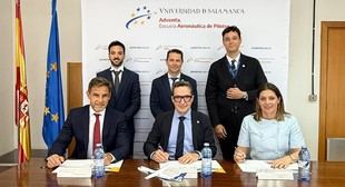 Adventia y Canaryfly firman un acuerdo para incorporar nuevos pilotos formados en Salamanca