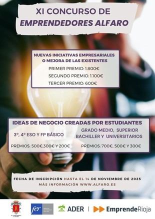 Alfaro lanza el XI Concurso de Emprendedores para fomentar la innovación local
