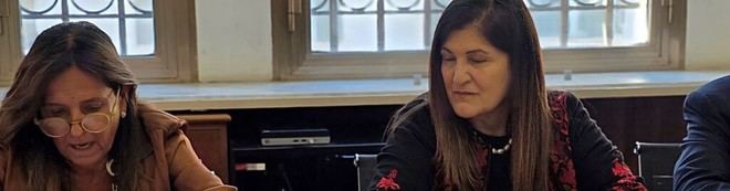 La ministra palestina Aghabekian visita Sapienza y reafirma apoyo a Gaza