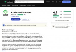 Accelerated Strategies alcanza 400 reseñas de cinco estrellas en Trustpilot