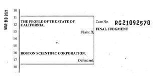 Actualización sobre litigios de Boston Scientific por el dispositivo Obtryx