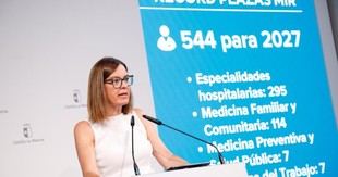 Castilla-La Mancha aumenta a 544 las plazas de Formación Sanitaria Especializada para 2027, según Esther Padilla