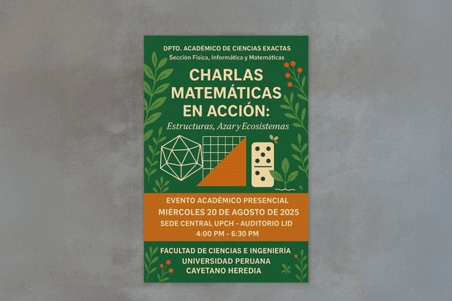 Charla sobre matemáticas aplicadas a ecosistemas y estructuras en UPCH