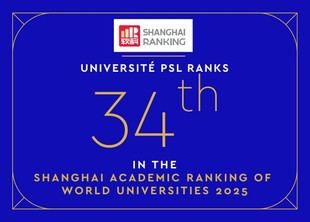 PSL University se mantiene entre las 40 mejores del mundo según el ranking de Shanghai 2025