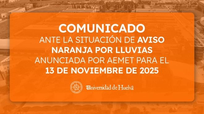 Aviso de alerta naranja por lluvias para el 13 de noviembre de 2025