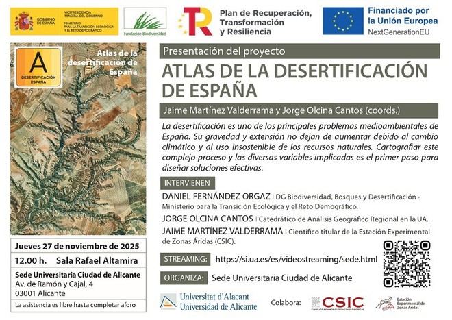 Presentación del Atlas de la Desertificación en Alicante