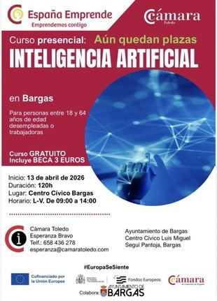 Curso presencial de Inteligencia Artificial para emprendedores con plazas disponibles