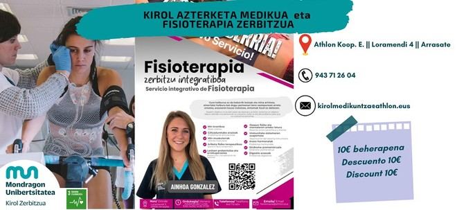 Descuento de 10 euros en reconocimiento médico deportivo para la comunidad de Mondragon Unibertsitatea