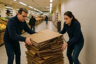 El impacto oculto de la parada de compactadoras de cartón en tiendas y su efecto en la productividad