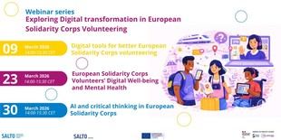 Webinars sobre transformación digital en el voluntariado del Cuerpo Europeo de Solidaridad