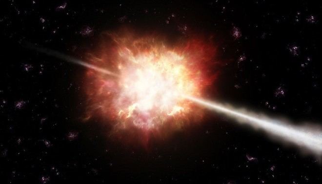Explosión de rayos gamma revela detalles sobre jets cósmicos