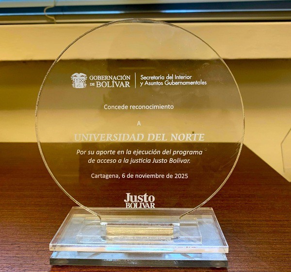 Universidad del Norte recibe reconocimiento por acceso a la justicia en Bolívar