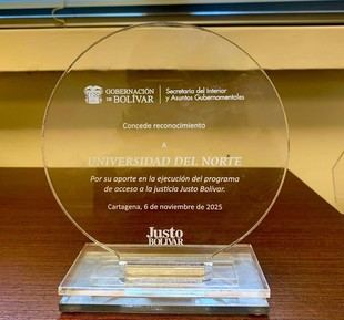Universidad del Norte recibe reconocimiento por acceso a la justicia en Bolívar