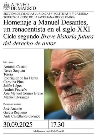 Homenaje al profesor Manuel Desantes en el Ateneo de Madrid