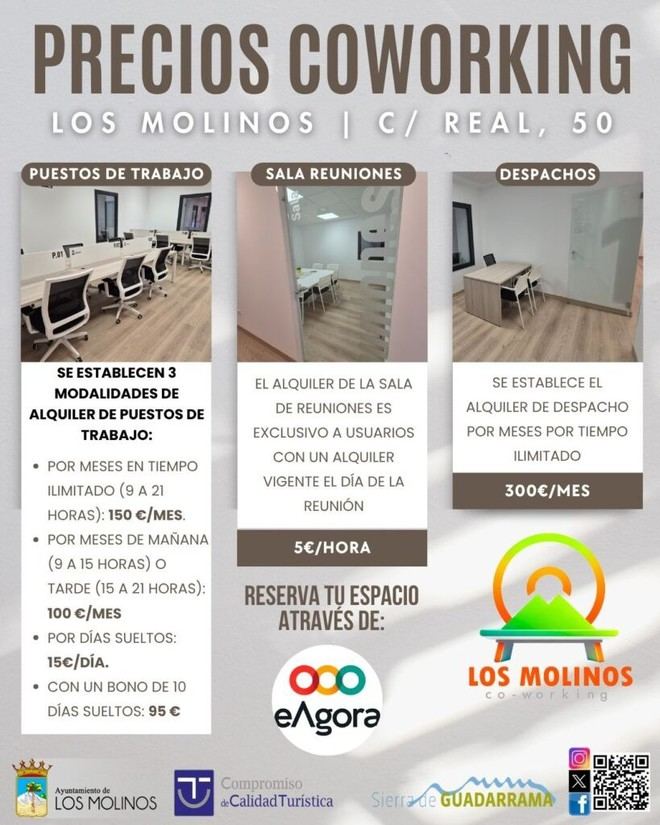 Nuevas tarifas para el espacio de coworking en Los Molinos