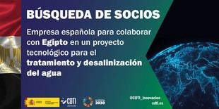 CDTI busca empresa española para colaborar en proyecto de desalinización en Egipto