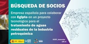 CDTI busca empresa española para proyecto de I+D en tratamiento de aguas en Egipto