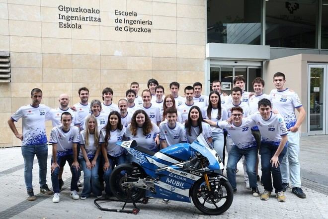 La Escuela de Ingeniería de Gipuzkoa lanza su motocicleta eléctrica para MotoStudent 2025