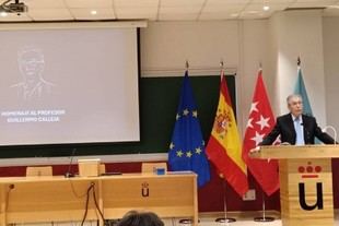 Homenaje al exrector Guillermo Calleja en el campus de Móstoles