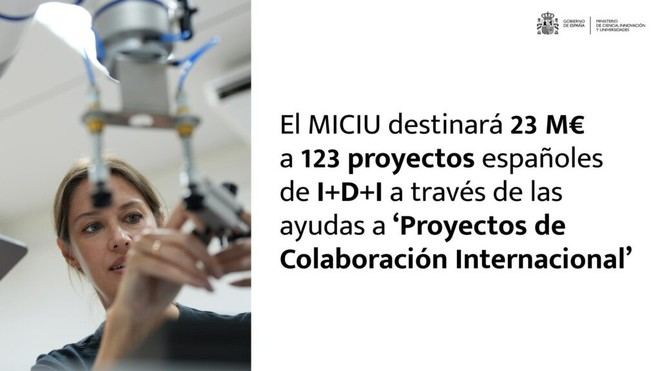 El MICIU invertirá 23 millones en 123 proyectos de I+D+I españoles