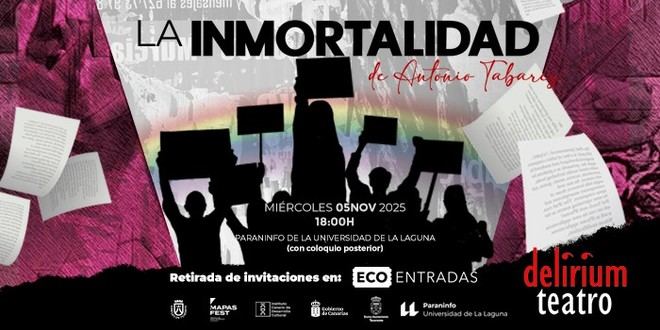 Teatro 'La Inmortalidad' en el Paraninfo de la ULL sobre la Transición española
