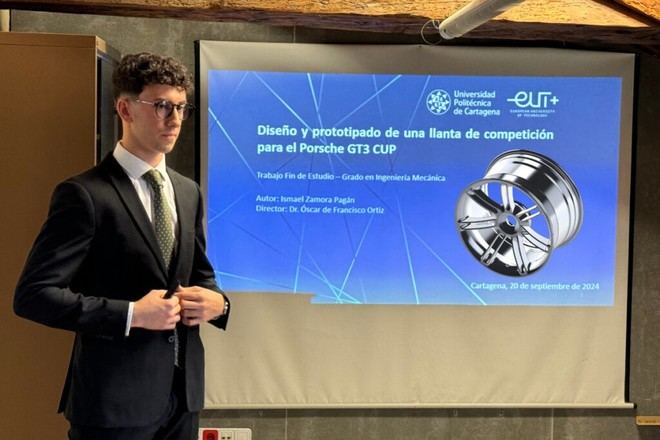 Estudiante de Ingeniería Mecánica diseña llanta innovadora para Porsche de competición