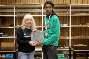 Mateus Rocha vive una jornada de paleontología en la FCUP