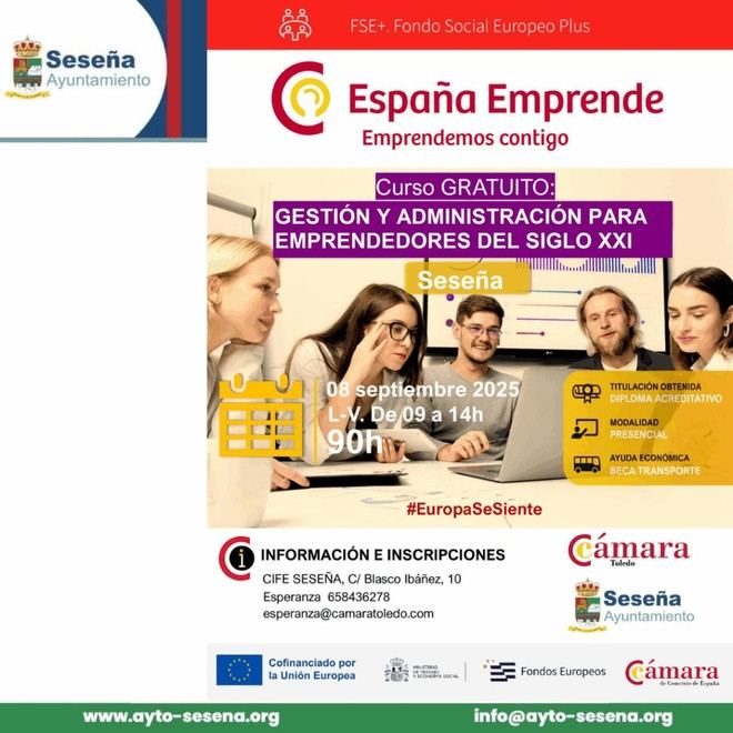 Curso gratuito de gestión y administración para emprendedores en Seseña