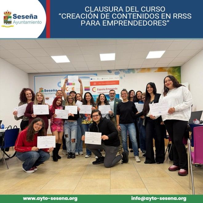 Culmina el curso de creación de contenidos en redes sociales para emprendedores en Seseña