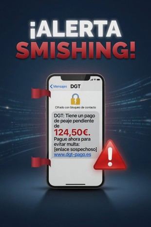 Alerta por SMS de la DGT: posible intento de smishing