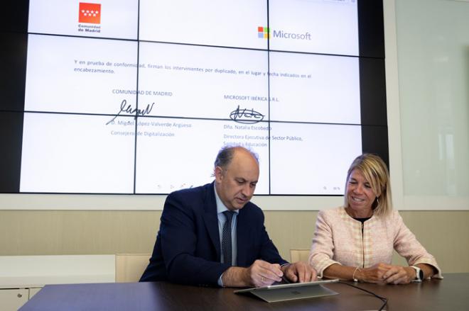 Microsoft y la Comunidad de Madrid firman acuerdo para impulsar competencias digitales en educación