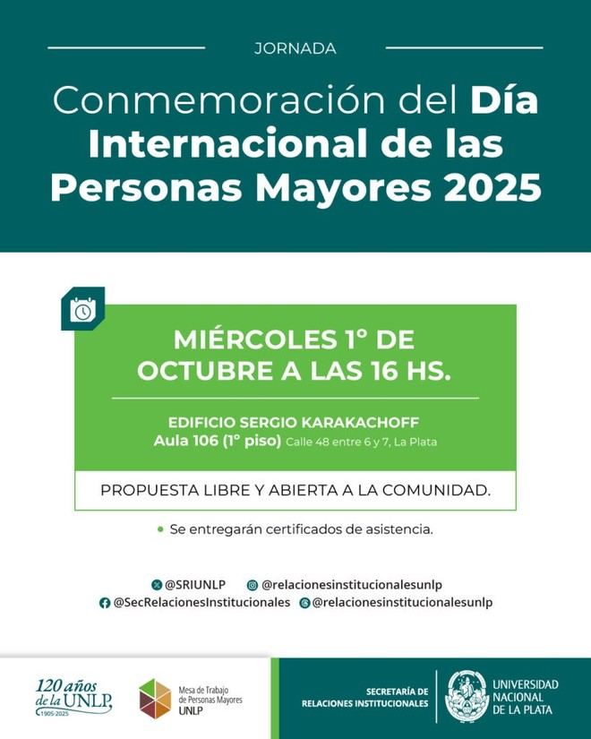 Conmemoración del Día Internacional de las Personas Mayores en La Plata