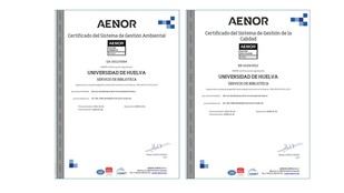 La Biblioteca Universitaria renueva sus certificados de calidad y medio ambiente
