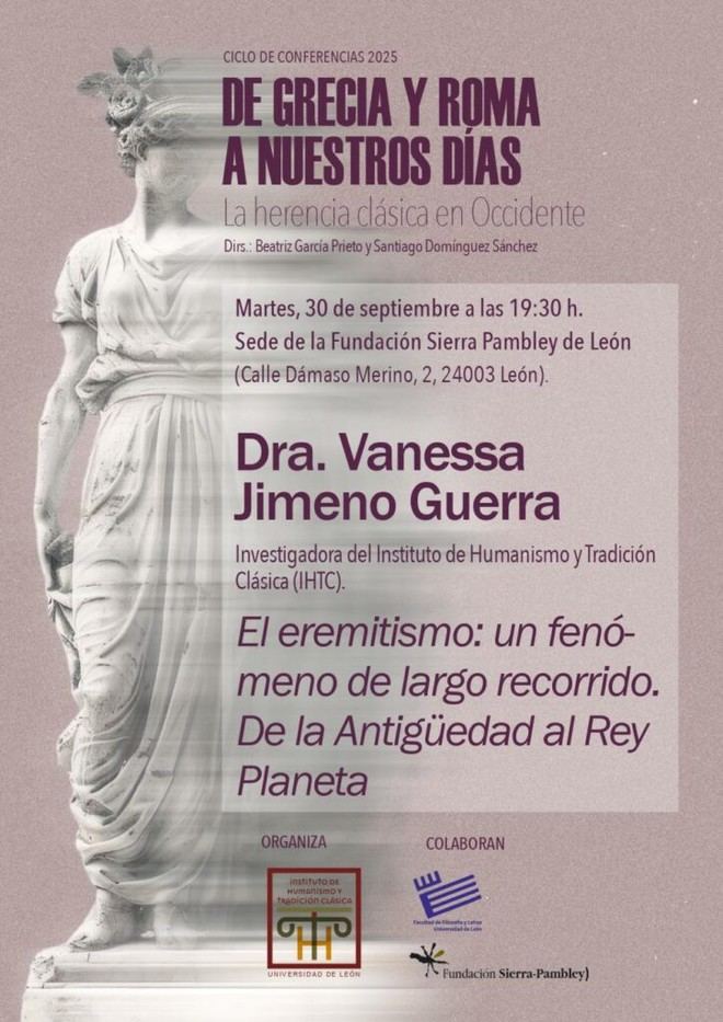 La doctora Vanessa Jimeno abordará el eremitismo cristiano en una conferencia en León