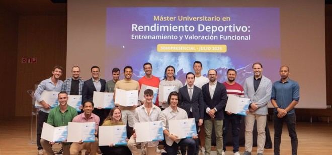 Cierre del curso 2024-2025 con la entrega de diplomas del Máster en Rendimiento Deportivo