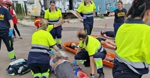 Simulacro de accidente ferroviario en Murcia con participación estudiantil y profesional