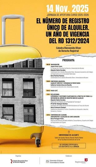 La Universidad de Alicante evalúa el primer año del Registro Único de Alquiler en una jornada académica